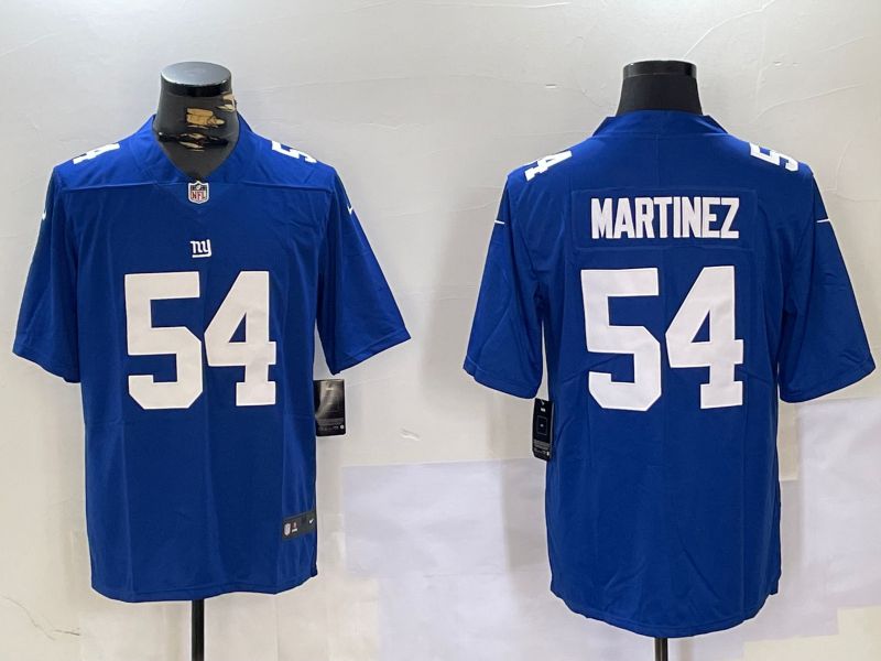 Men New York Giants #54 Martinez Blue 2024 Nike Vapor Limited NFL Jersey style 3